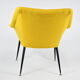 Mid-century armchair Shell, 1960s, NRD, yellow fabric, restored