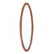 Oval wall mirror in teak, 1960s