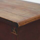 Swedish rustic farmhouse folk art blanket chest 1845