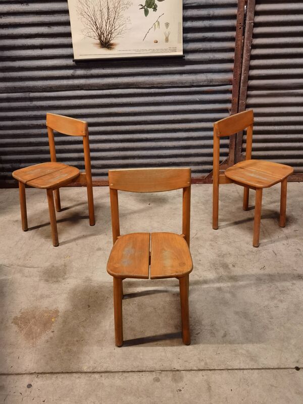 Lot de 3 chaises et 2 tabourets