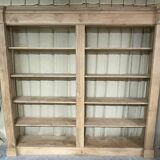 Open bookcase raw oak