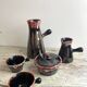 Vallauris ceramic pitcher, sugar bowl and cup set