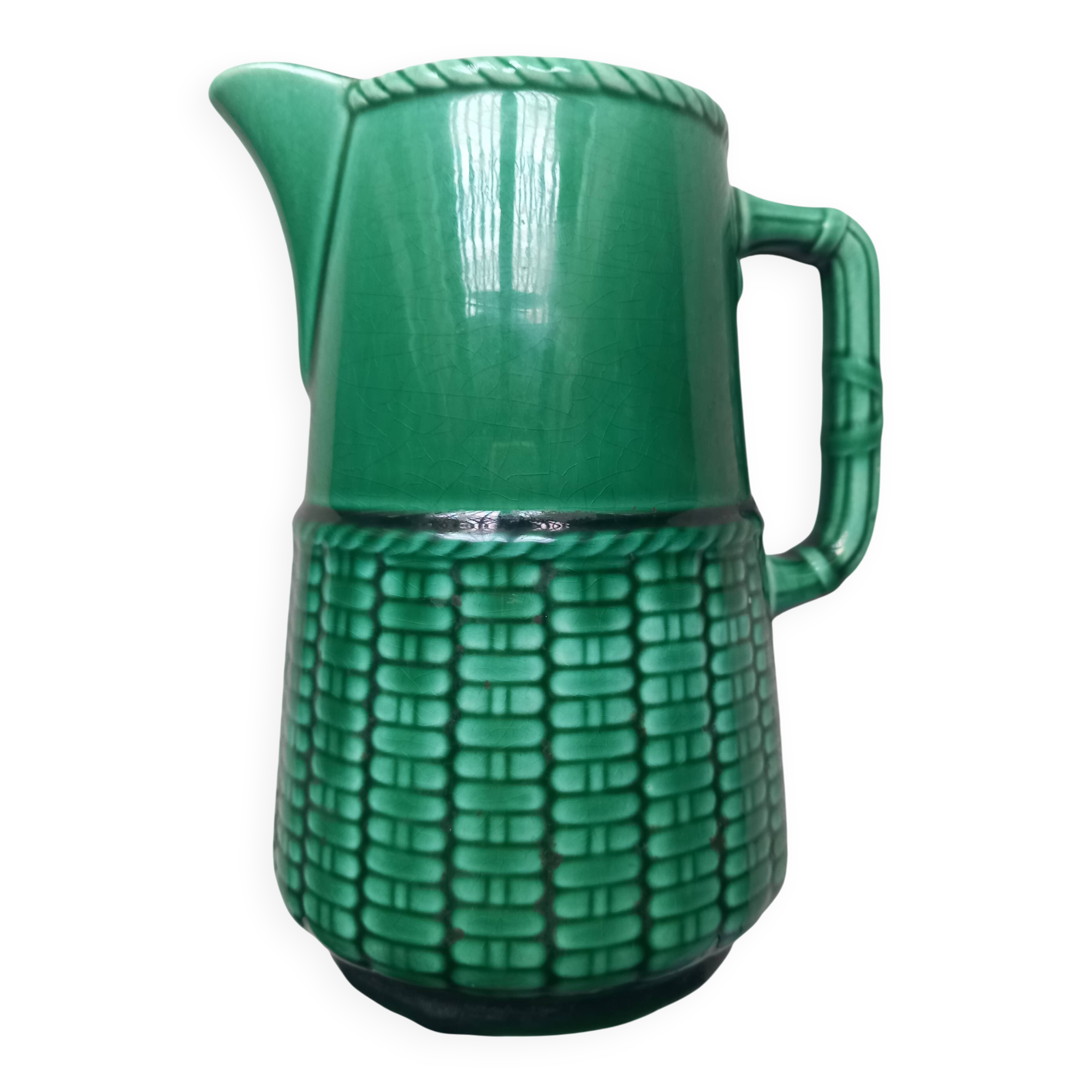 Barbotine jug from SARREGUEMINES