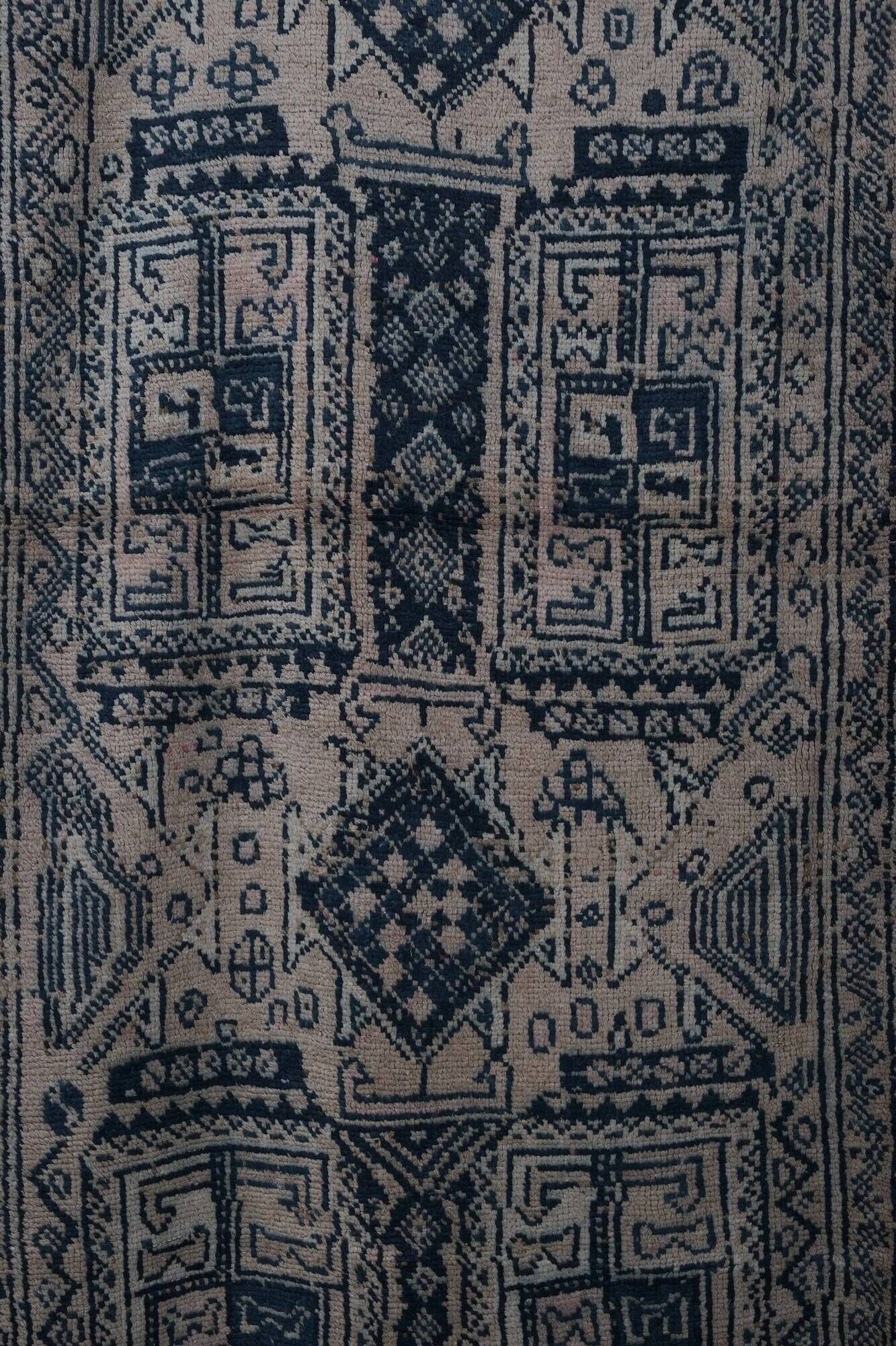 Vintage Turkish hallway rug 110x318 cm