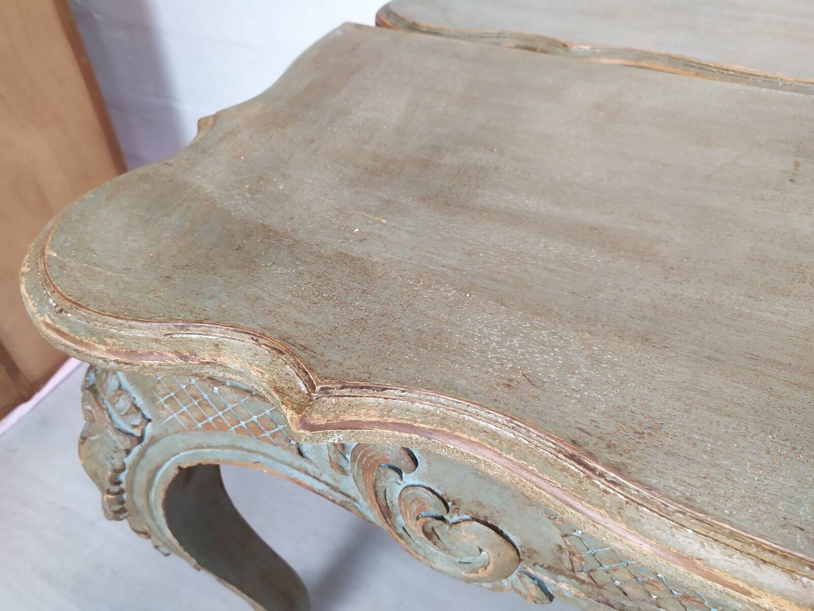 Louis XV style patinated console table