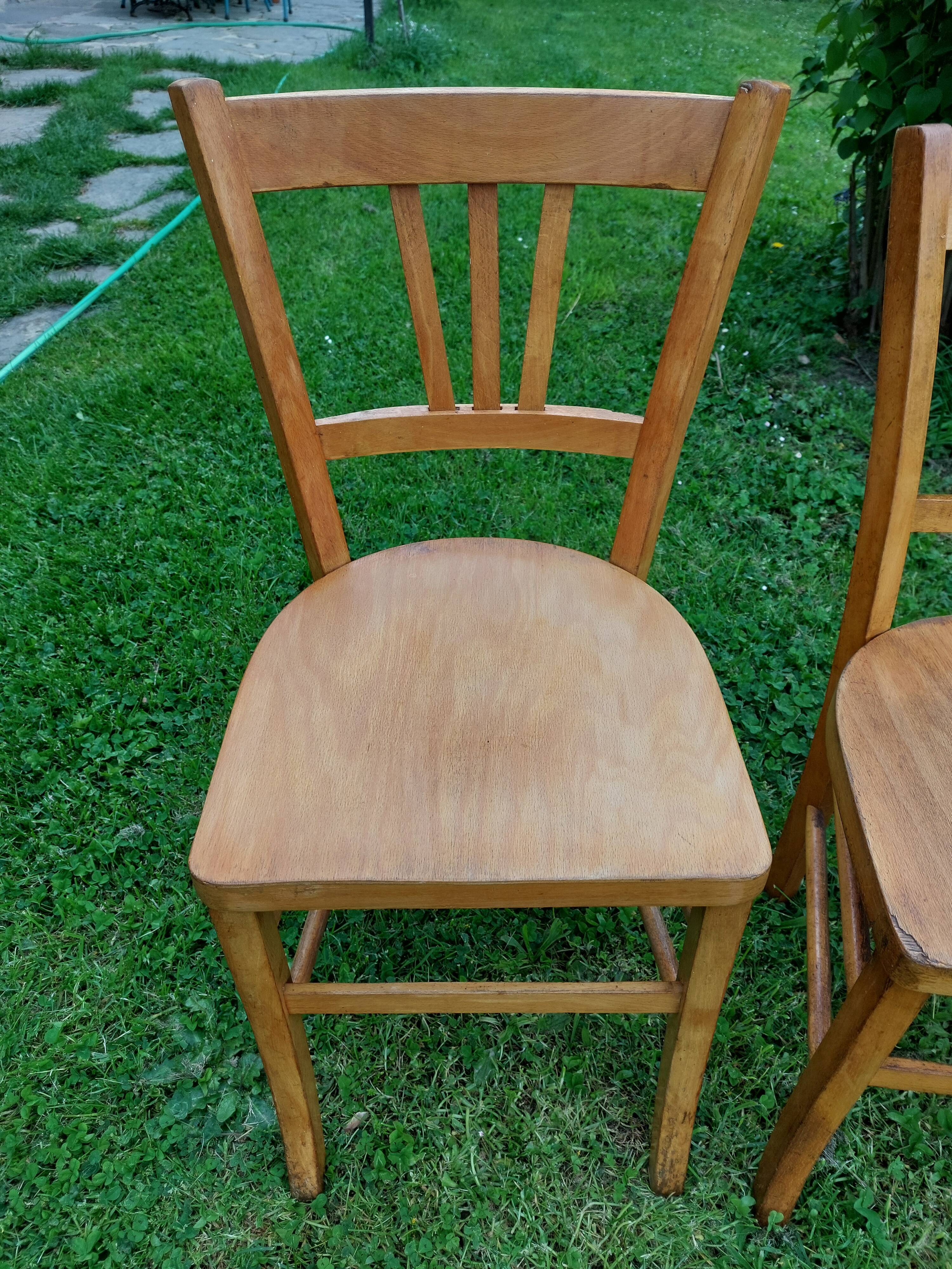 6 sanded bistro chairs