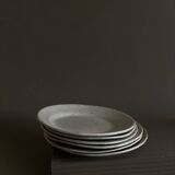 Assiette en grès pyrité artisanale