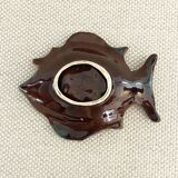 Vide-poche poisson Vallauris – céramique bleue – années 1970