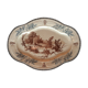 Ancient dish made of earthenware from the factory of Choisy the King
