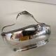 Silver-plated metal basket with Phenix silver hallmarks