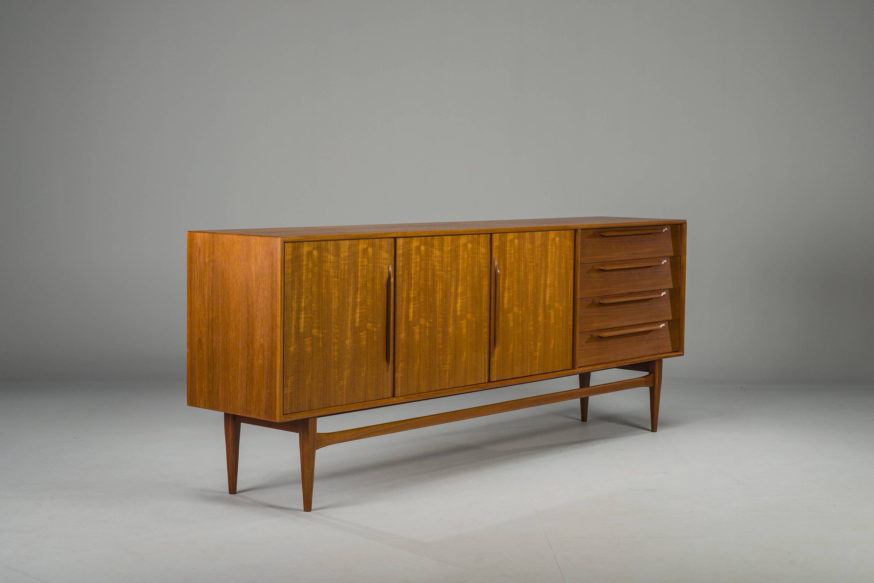 Mid-Century Type 214 Sideboard in Teak by Heinrich Riestenpatt for RT Möbel