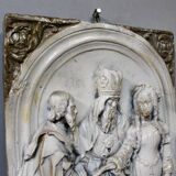 Bas relief religious scene in terracotta
