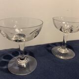 Lot de 7 coupes à champagne en cristal