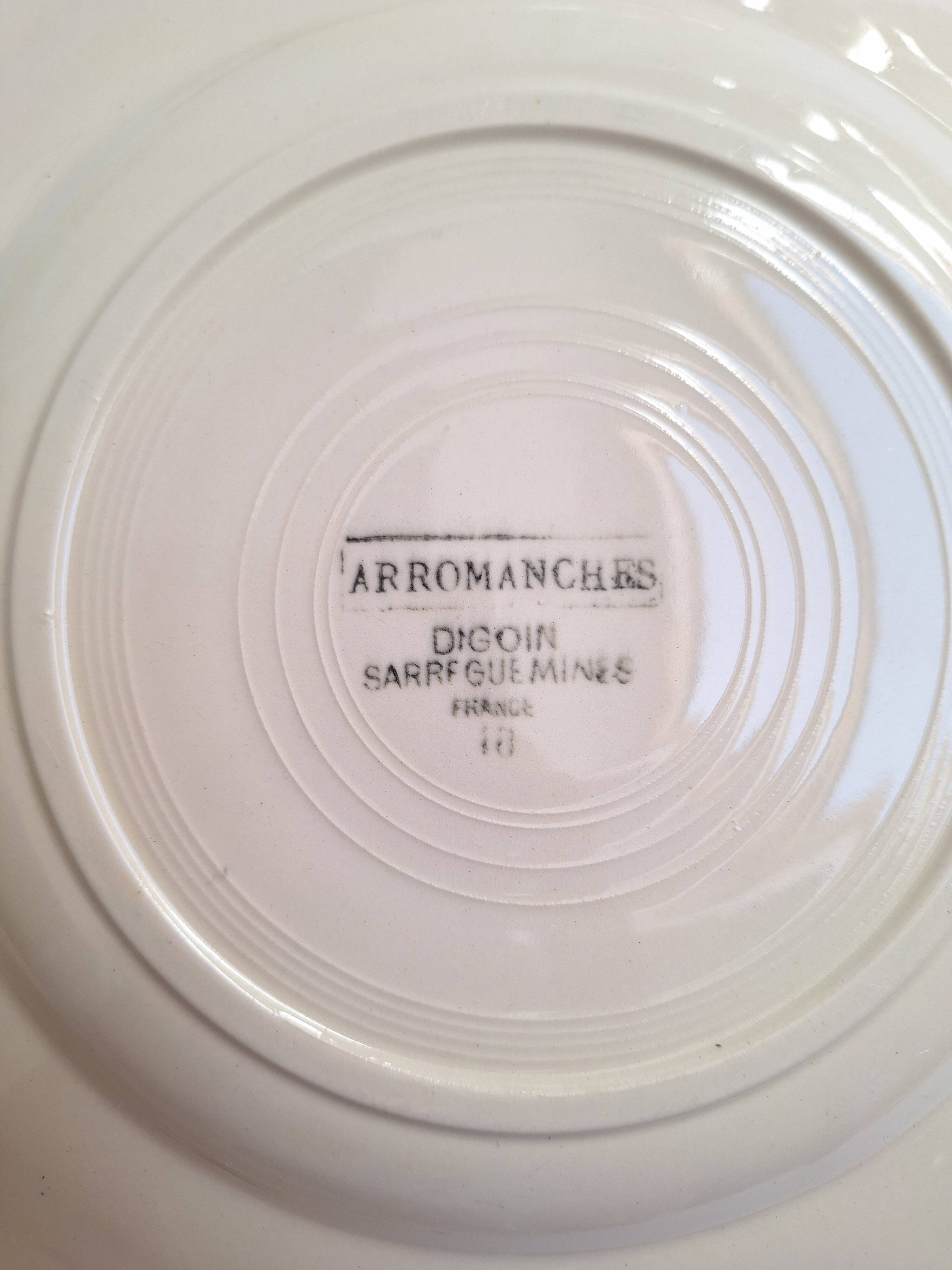 Dessert or starter plates Digoin Sarreguemines