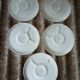 5 antique flat plates in majolica