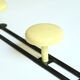 Black and yellow metal coat rack, 50s