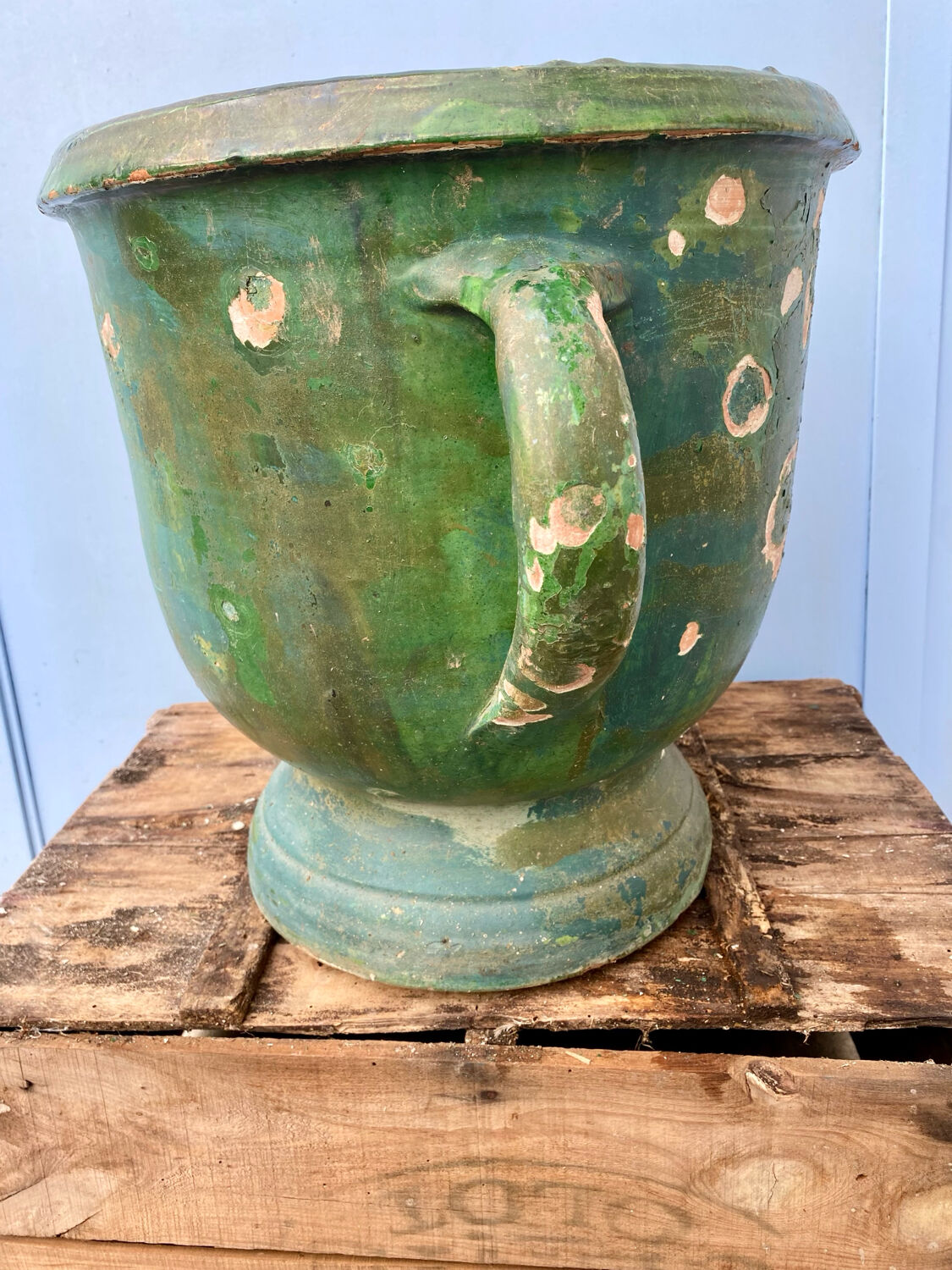 Varnished terracotta jar