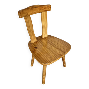 chaise ancienne bistrot - brutaliste bois