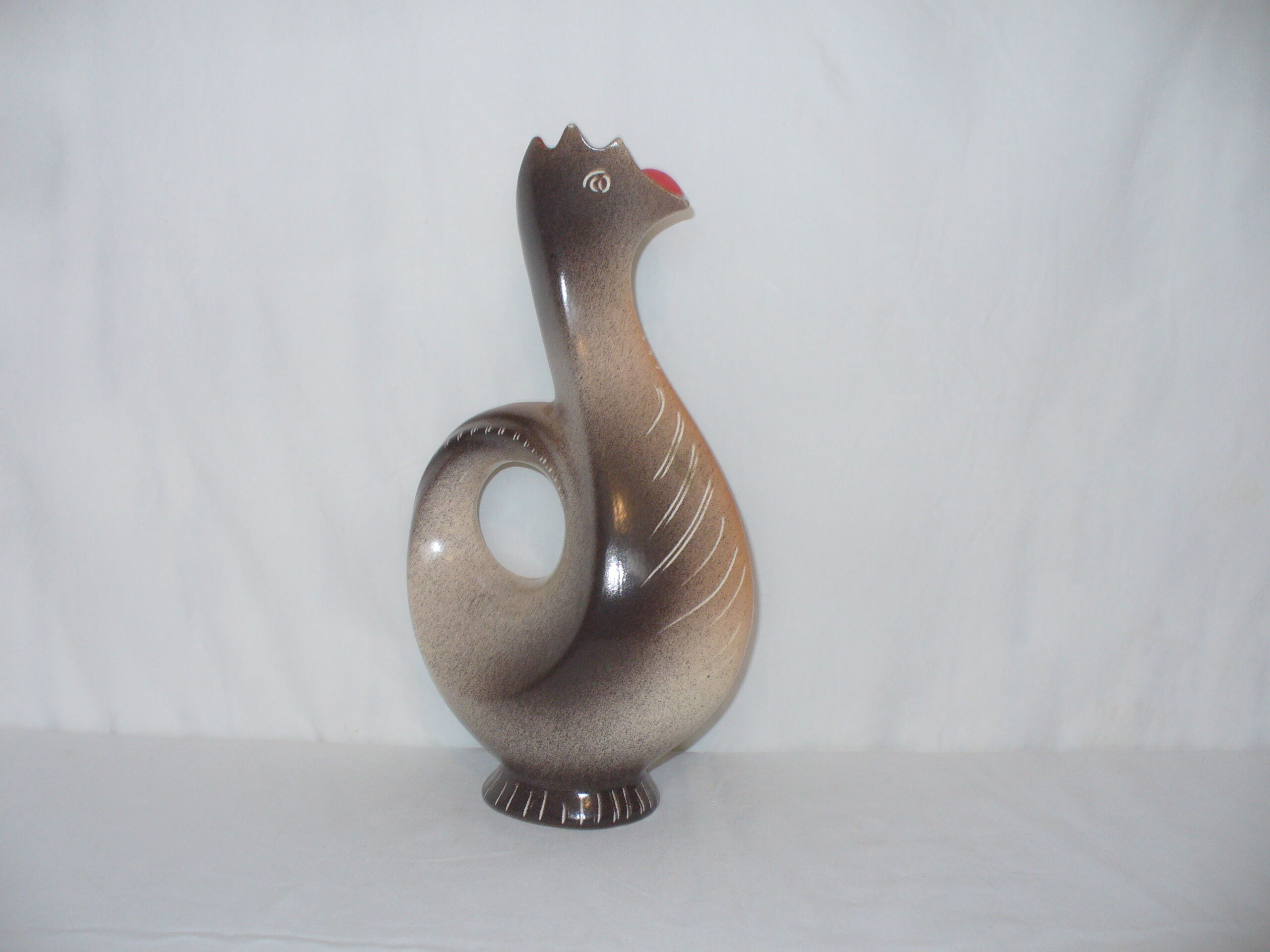 Vase coq Bruno Dose des années 60