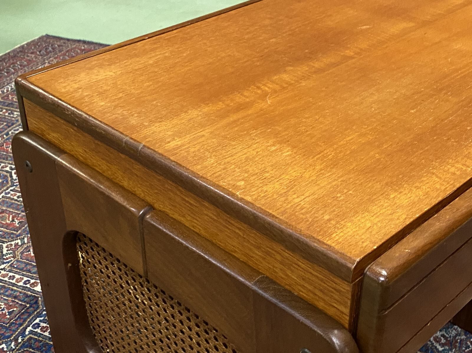 Coffee table with 2 tables in teak - 70s