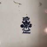 Plat en faïence delft à décor d'un moulin fin xixe début xxe diamètre 39 cm