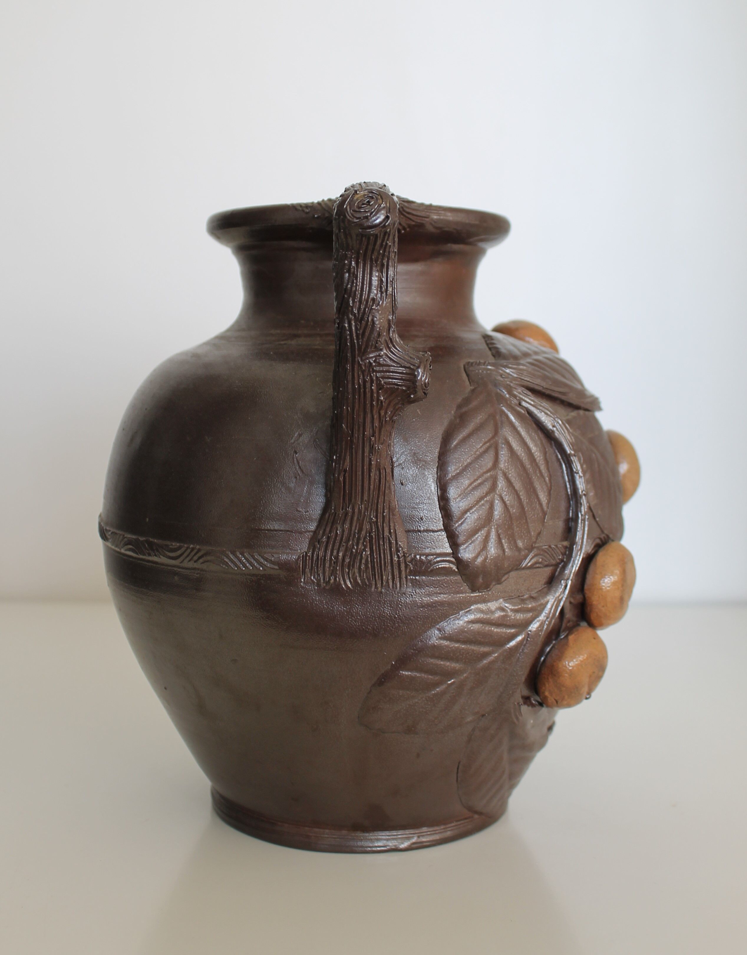 Vase with apple decorations Turgis Calvados Normandy