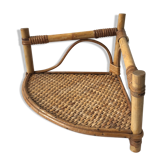 Etagère en angle  en rotin