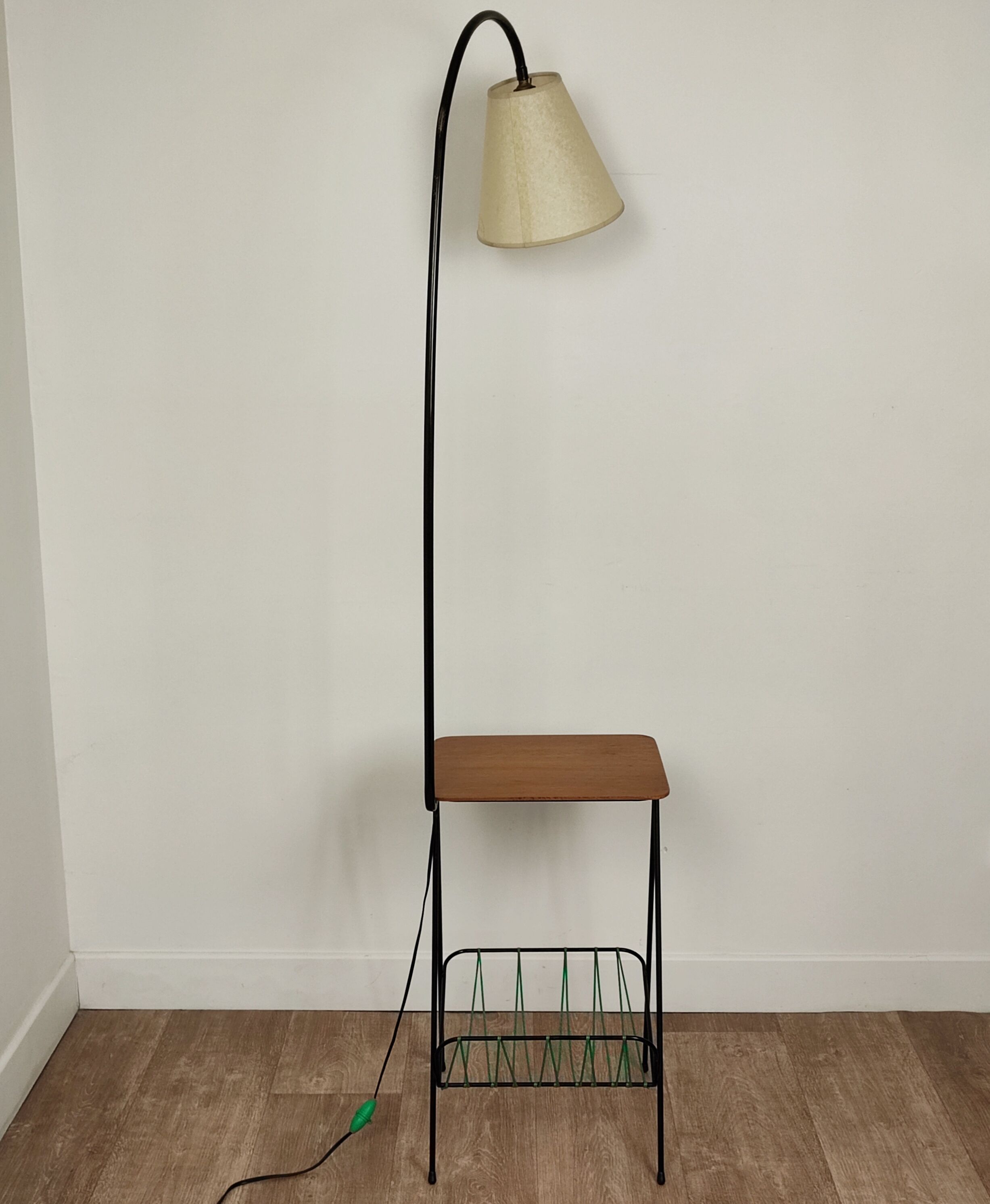Floor lamp tablet and magazine holders 60s