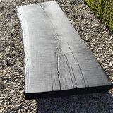 Table basse bois brûlé Wabi sabi