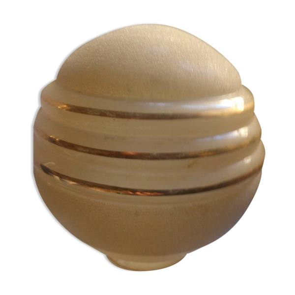 Globe luminaire art déco jaune et or