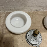 Round opaline wall lamp 1970