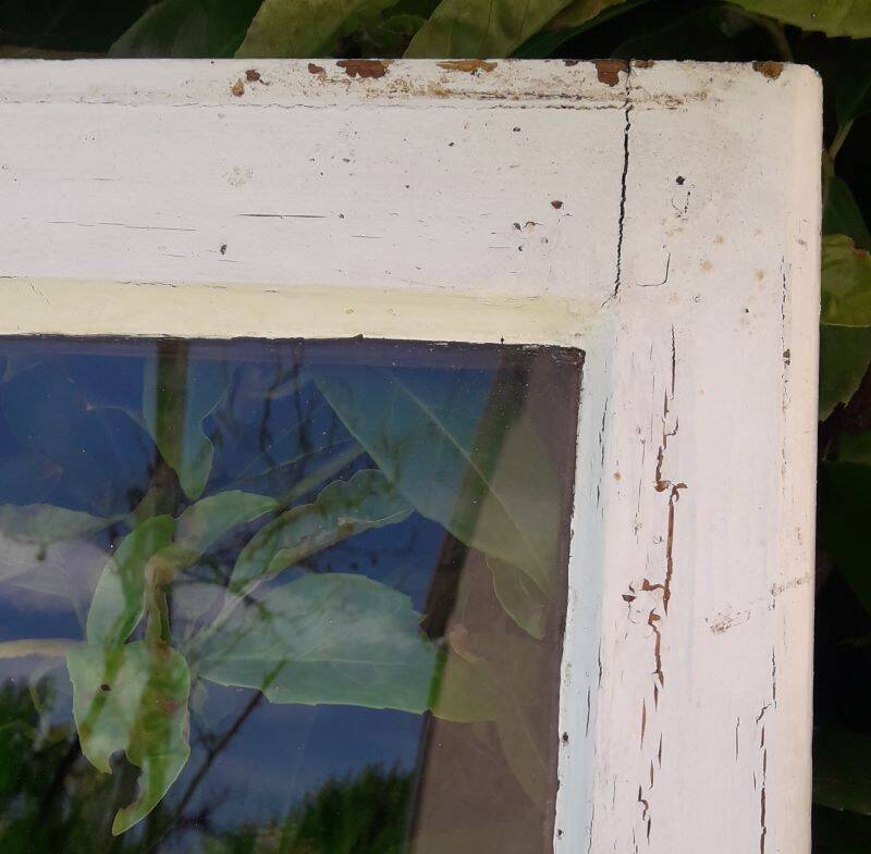 Lot of 4 oak windows H141xL112/117cm old small panes