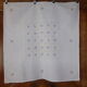 Old white cotton tablecloth embroidered with flowers 82x84cm
