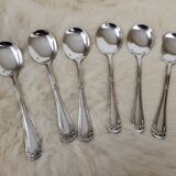 6 silver-plated metal spoons