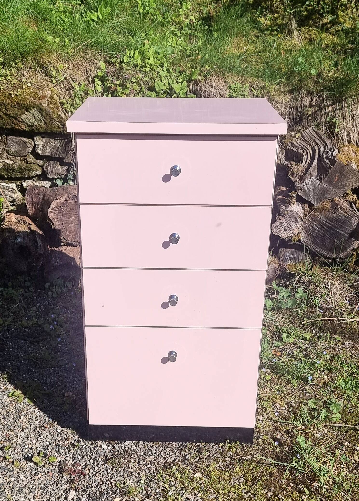 Vintage 1970s formica chest of drawers