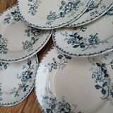 Set of 6 Terre de Fer plates, Acacia model