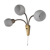 Wall light triple brass vintage
