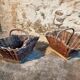 Pair of early 20th century French wicker grape harvest baskets – Rustic vineyard set