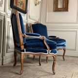 Pair Of Armchairs For Queen Louis XV, Carved “oak” Wood 18th Century
