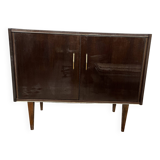 vintage varnished wood sideboard