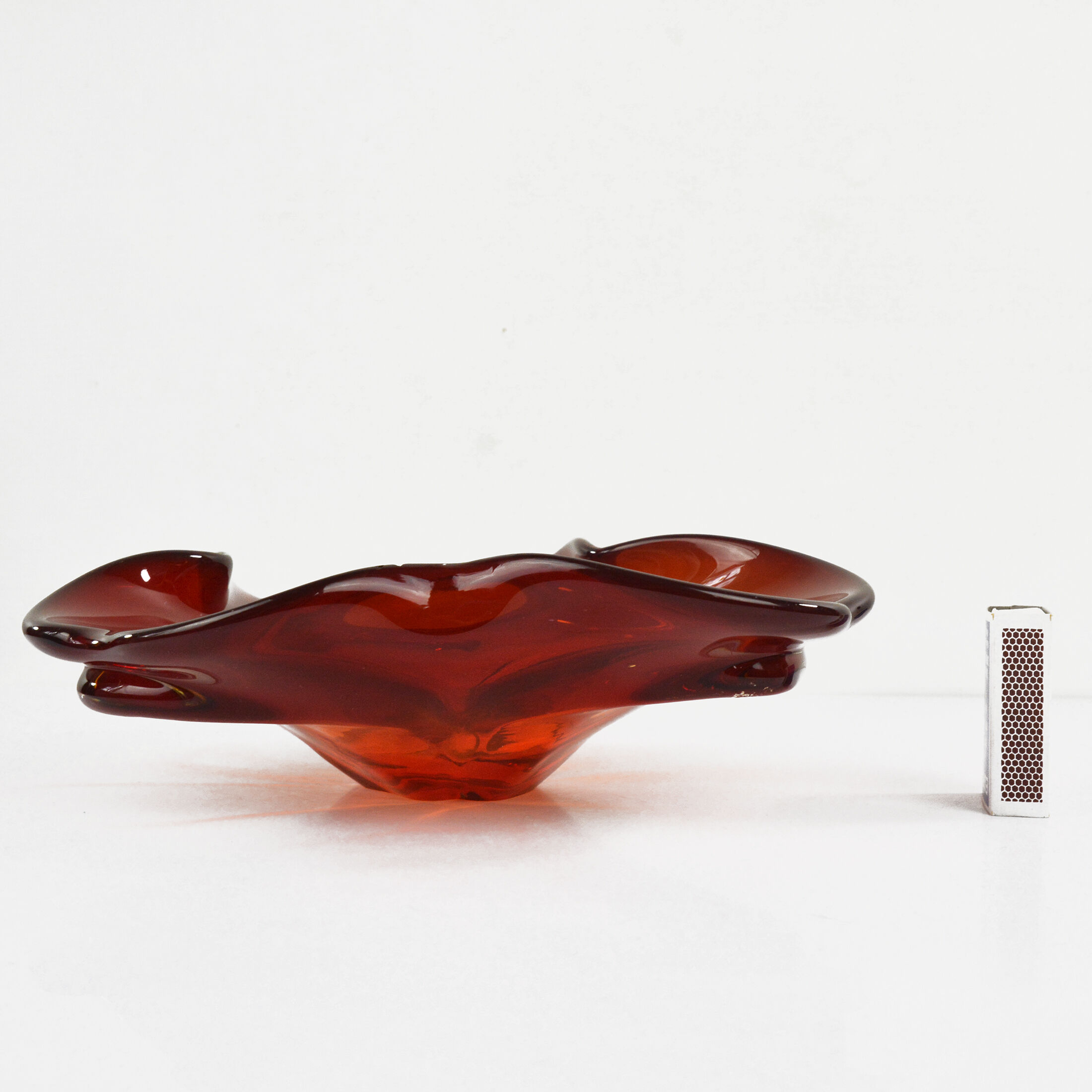 1970s modern Patera, glass bowl, HSG Ząbkowice Poland