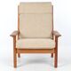 Glostrup teak armchair Denmark, wool, vintage
