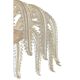 Contemporary Venetian White and Gold Leaves Murano Style Glass Chandelier