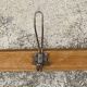 Wall-mounted coat rack with 3 hooks Vintage 1900