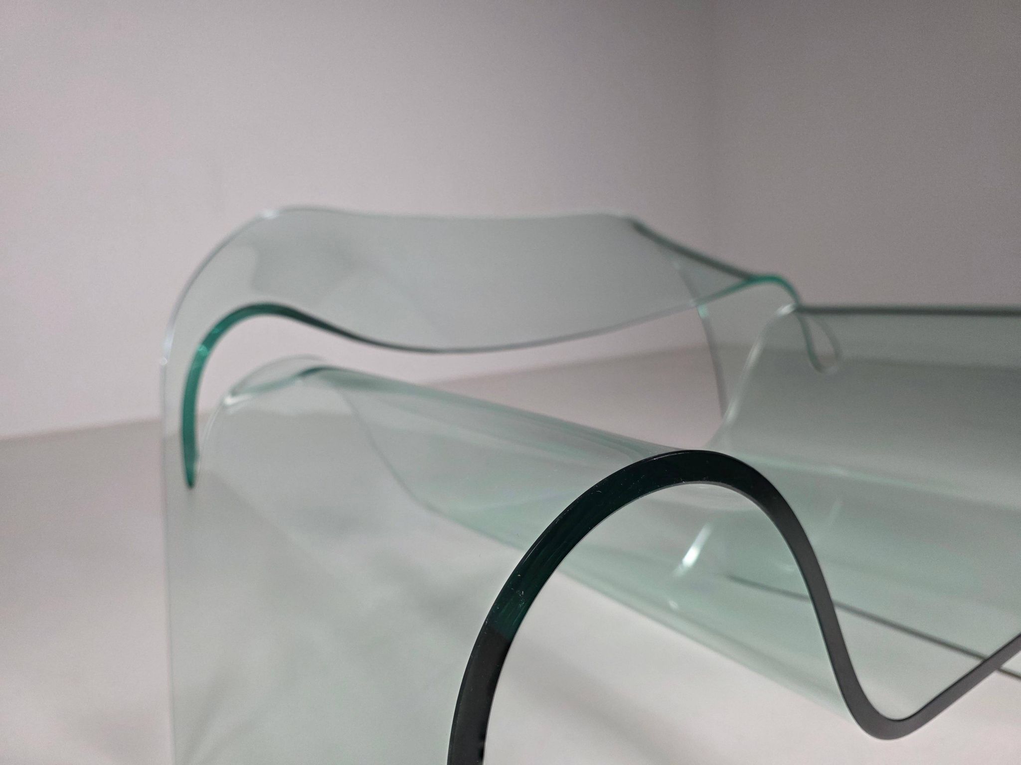"Ghost" chair in glass by Cini Boeri for FIAM Italy, 1980s.