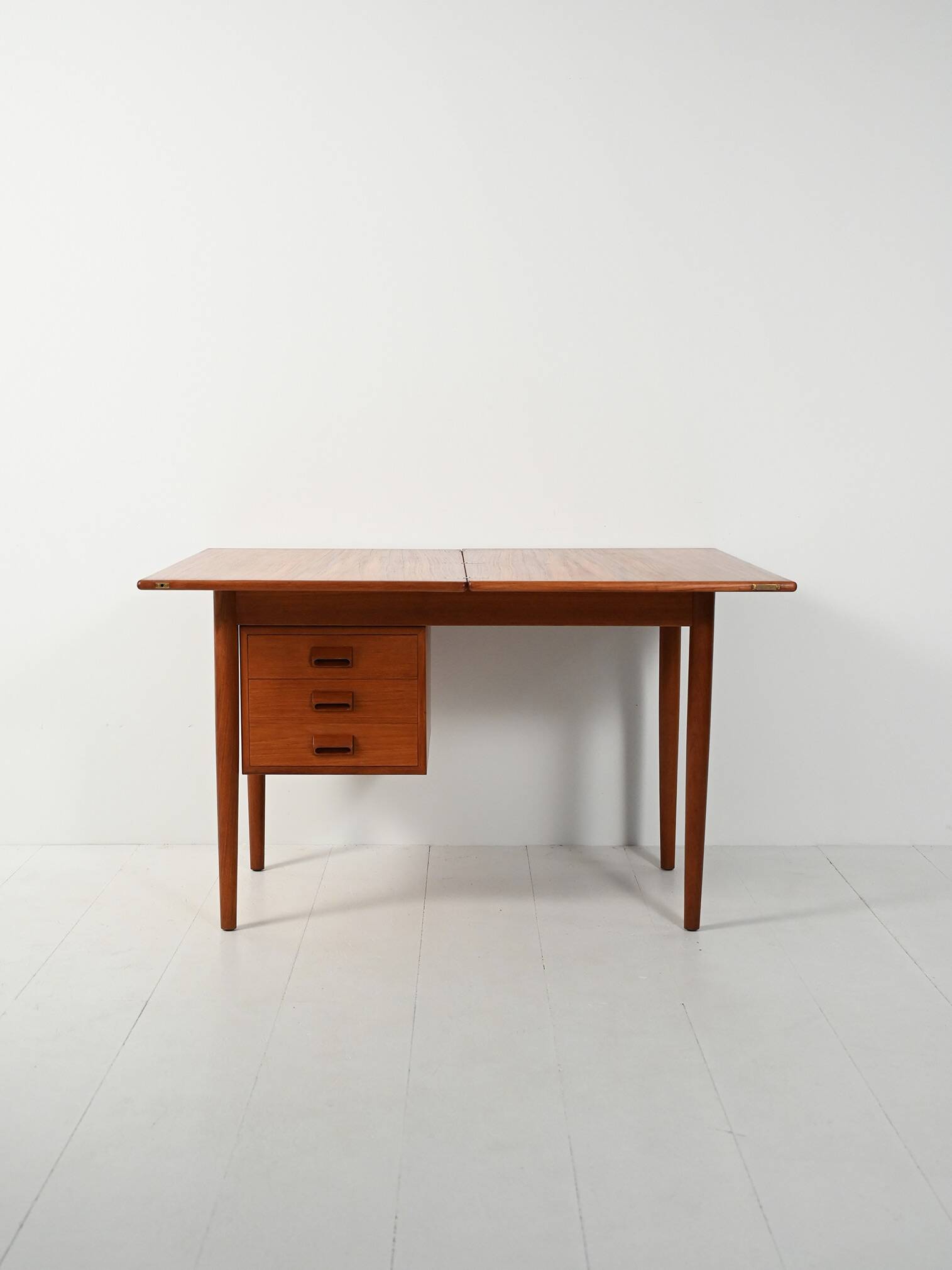 Scandinavian vintage teak flip-top desk