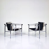LC1 armchairs, Le Corbusier,  Cassina