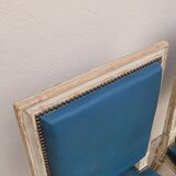 Pair of antique Louis XVI style chairs with patina