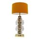 Pair of Murano glass and brass table lamps, Italy