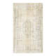 Vintage Cream & Brown Turkish Handmade Rug, 149x252Cm
